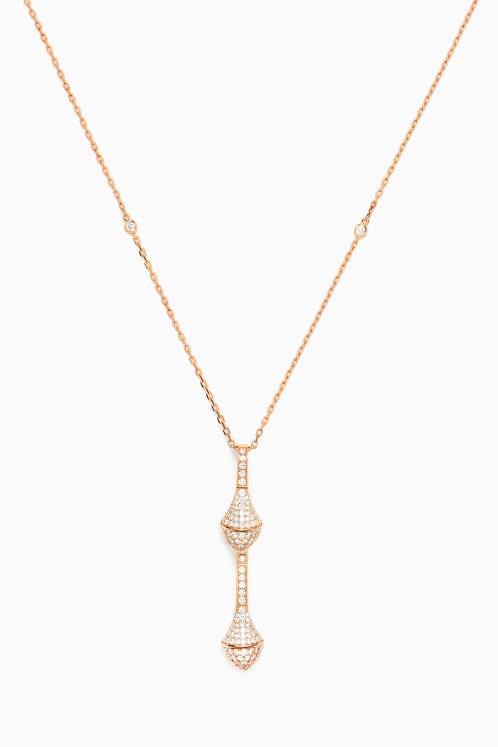 

Cleo Diamond Drop Pendant Necklace in 18kt Rose Gold