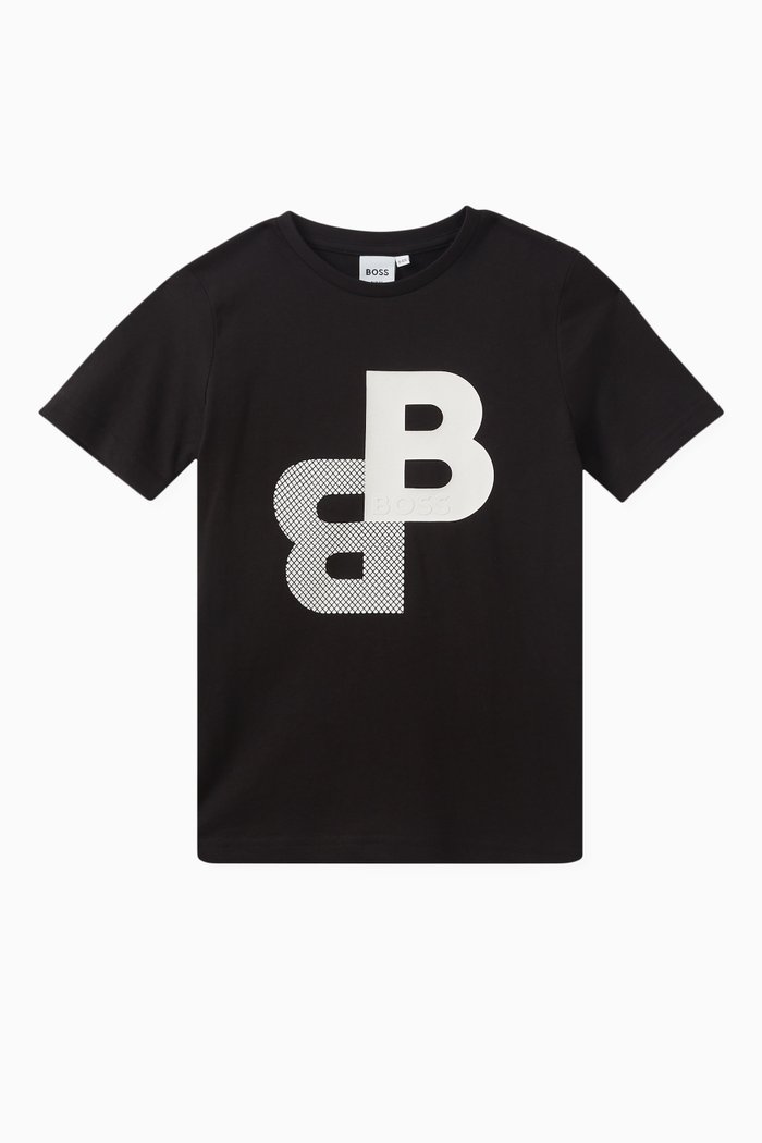 

Logo Print T-shirt in Cotton, Black