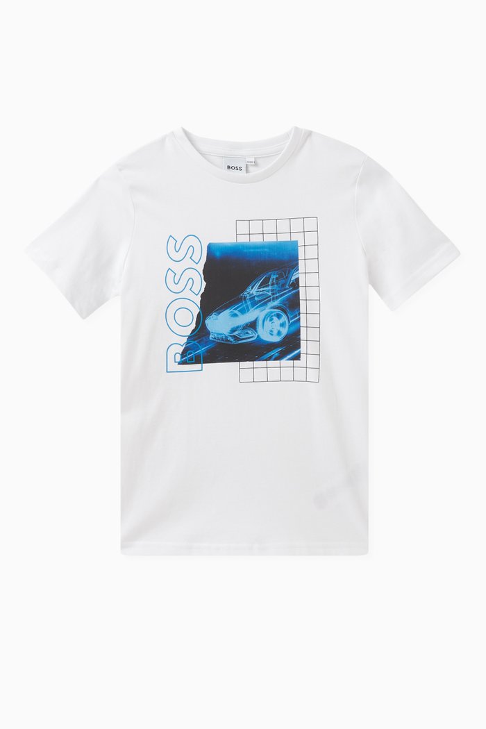 

Graphic Print T-shirt in Cotton, White