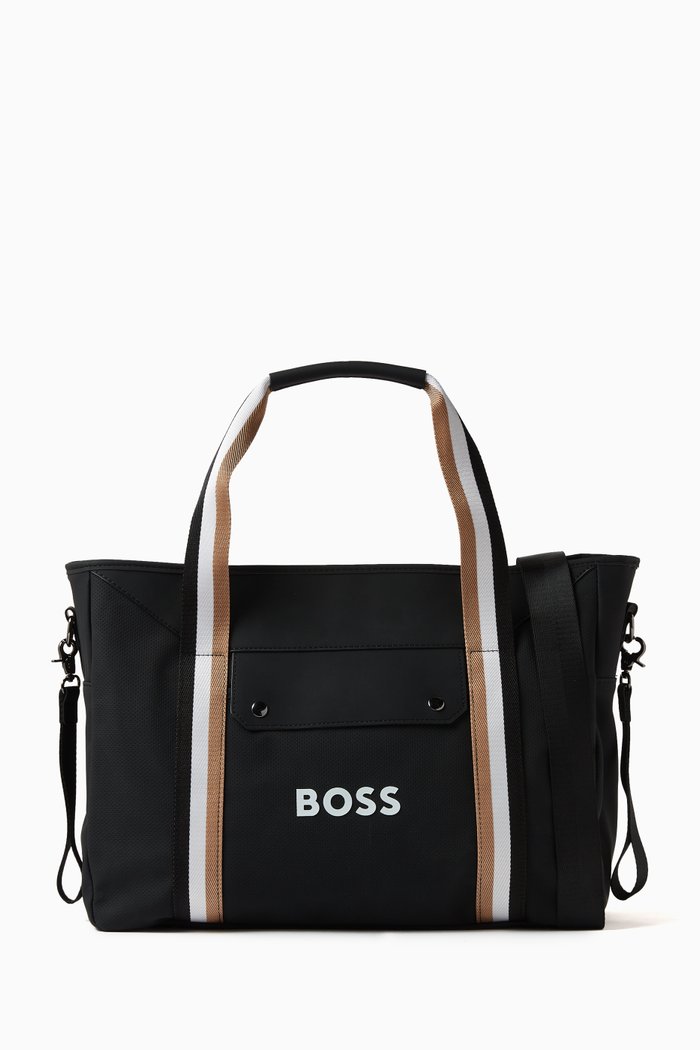 Logo-detail Changing Bag in Polyester, Black