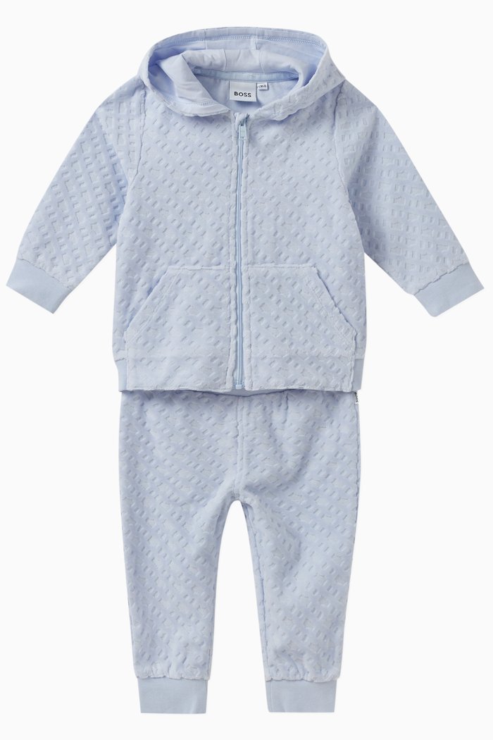 

Logo-embossed Tracksuit in Cotton, Blue