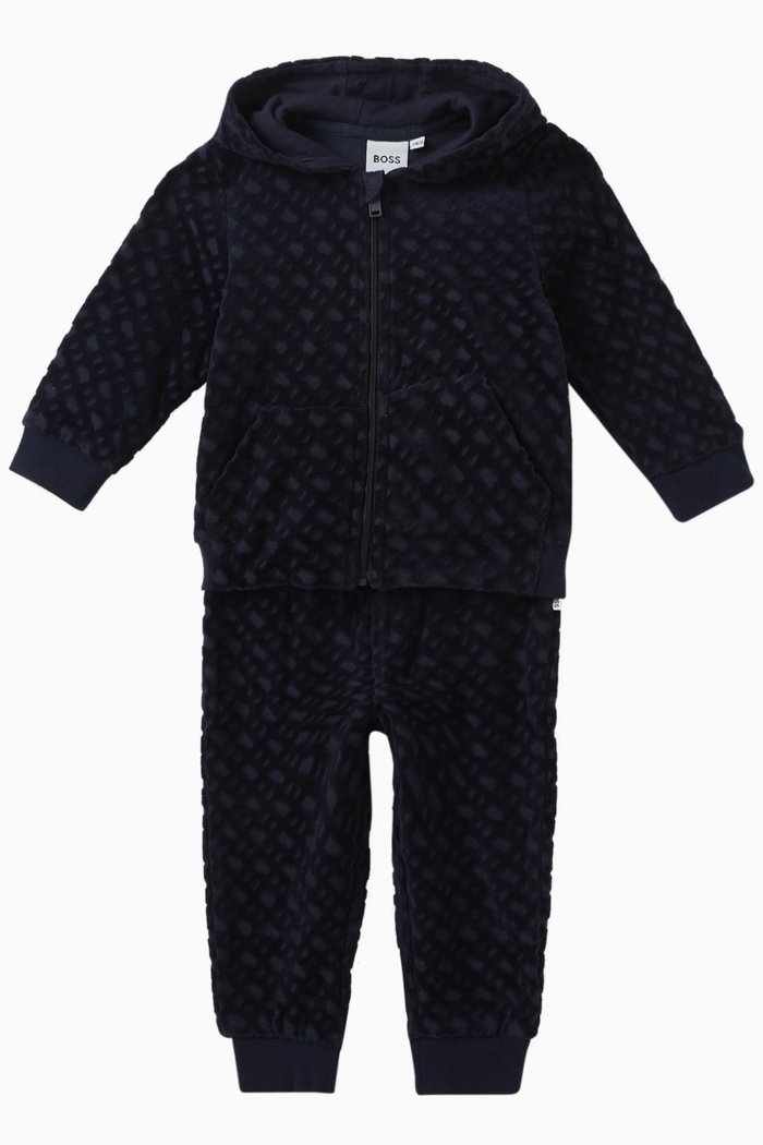 

Logo-embossed Tracksuit in Cotton, Blue