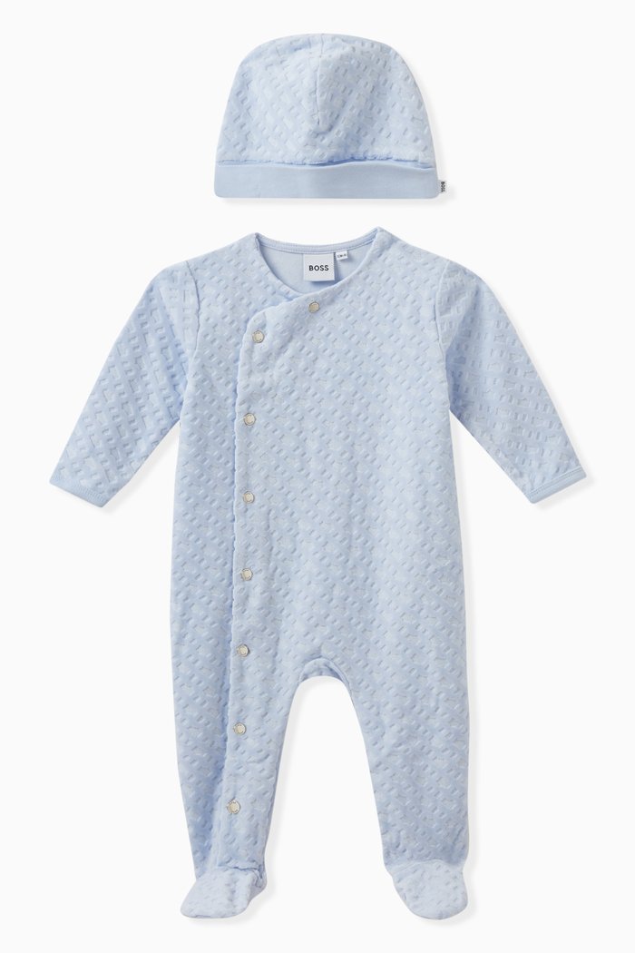 

Logo-embossed Gift Set in Cotton, Blue