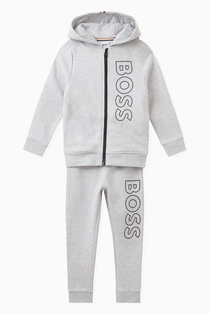 

Logo-print Tracksuit in Cotton, Grey