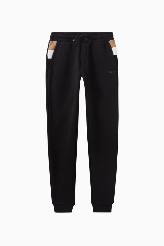 

Contrast stripe Sweatpants in Cotton Blend, Black
