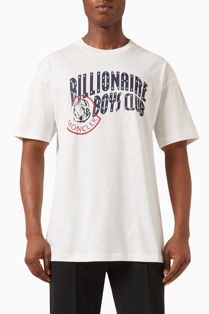 Moncler x Billionaire Boys Club Logo T-shirt in Cotton-jersey, White