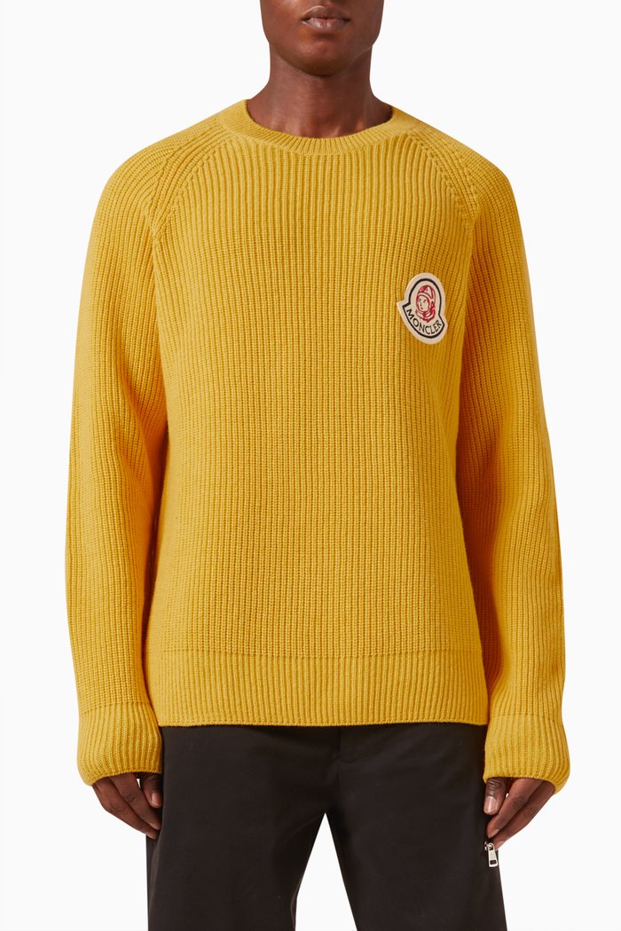 

Crewneck Sweater in Wool & Cashmere, Yellow