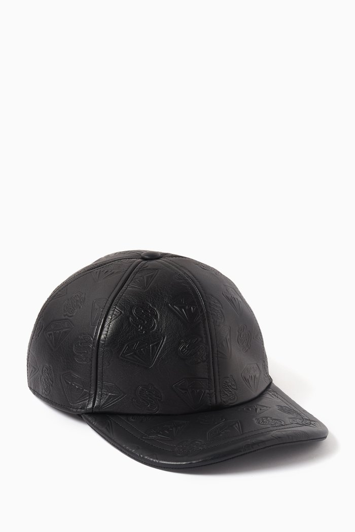 

X Billionaire Boys Club Baseball Cap in Leather, Black