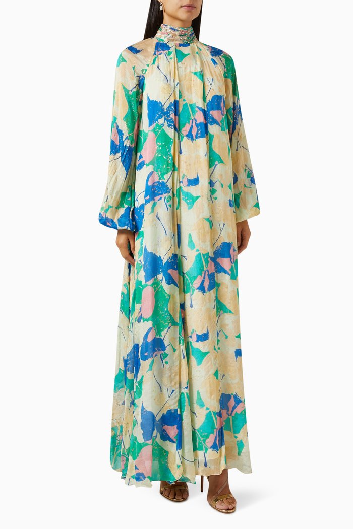 

Printed Dress in Chiffon, Green