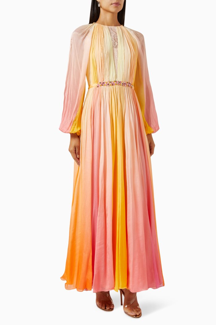 

Ombre Dress in Chiffon, Yellow