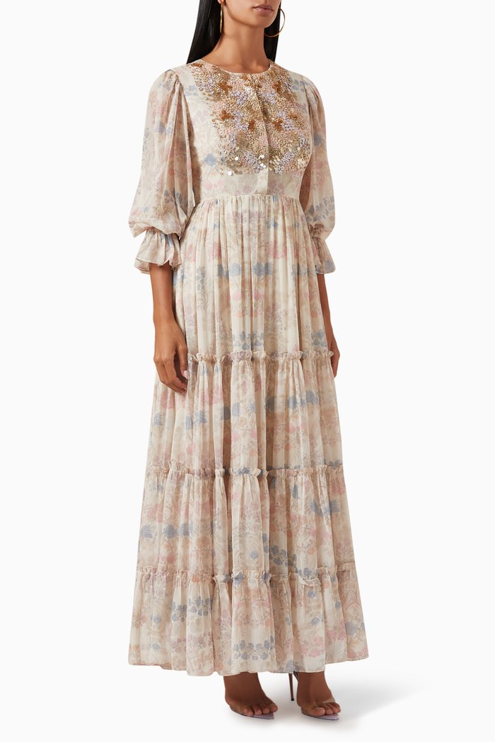 

Drew Dress in Chiffon, Neutral