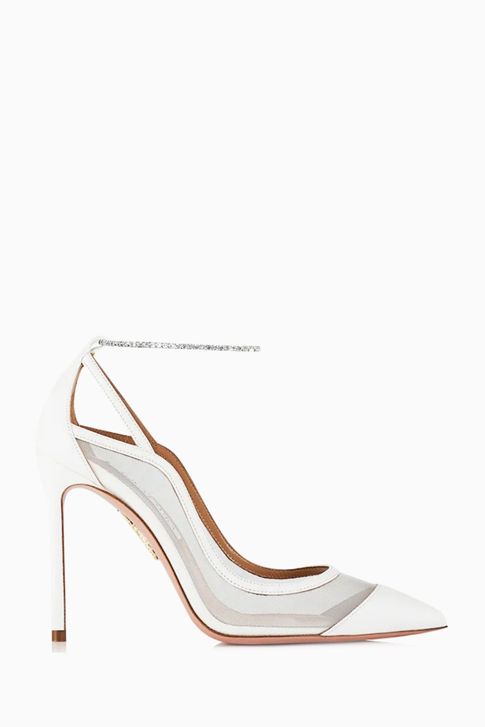 

Secret Affair 105 Pumps in Mesh & Nappa Leather, White