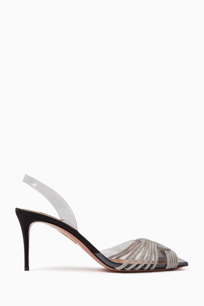 

Gatsby 75 Slingback Pumps in PVC, Black