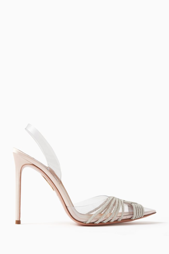

Gatsby 105 Slingback Pumps in Satin & PVC, Pink