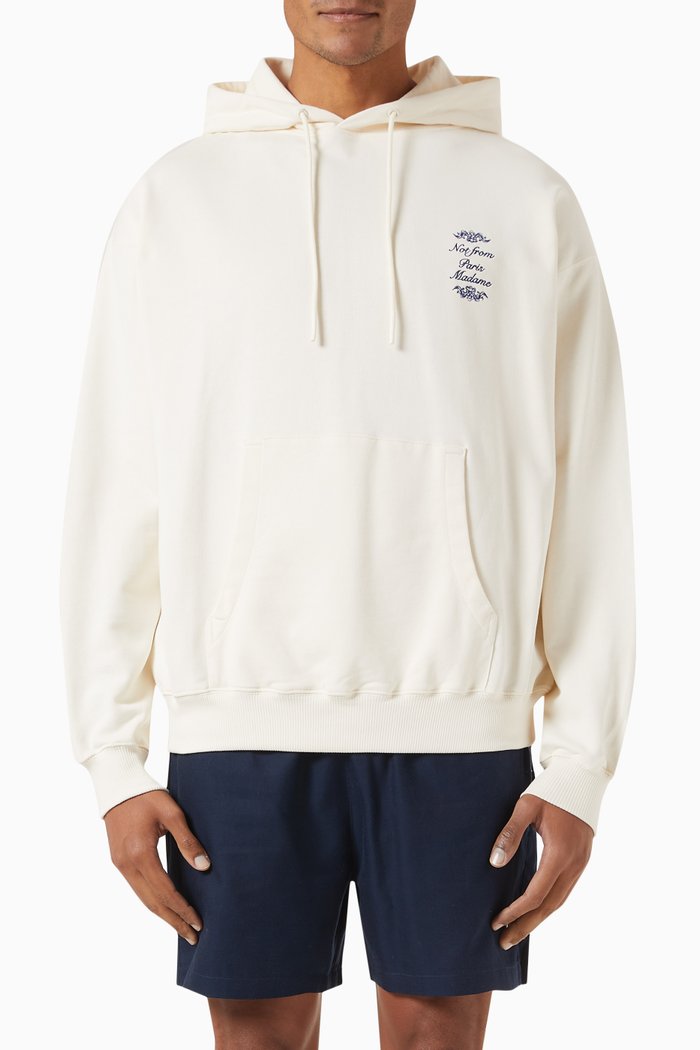 

Le Hoodie Slogan Ornements in French Terry, Neutral