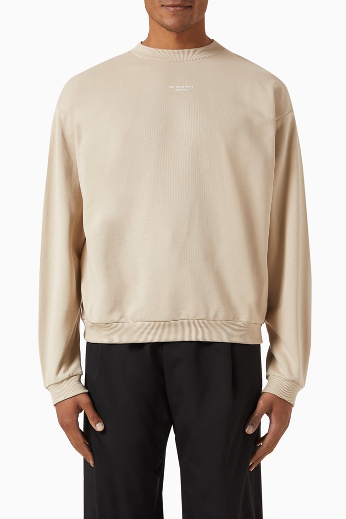 Le Sweatshirt Slogan in French Terry, Neutral