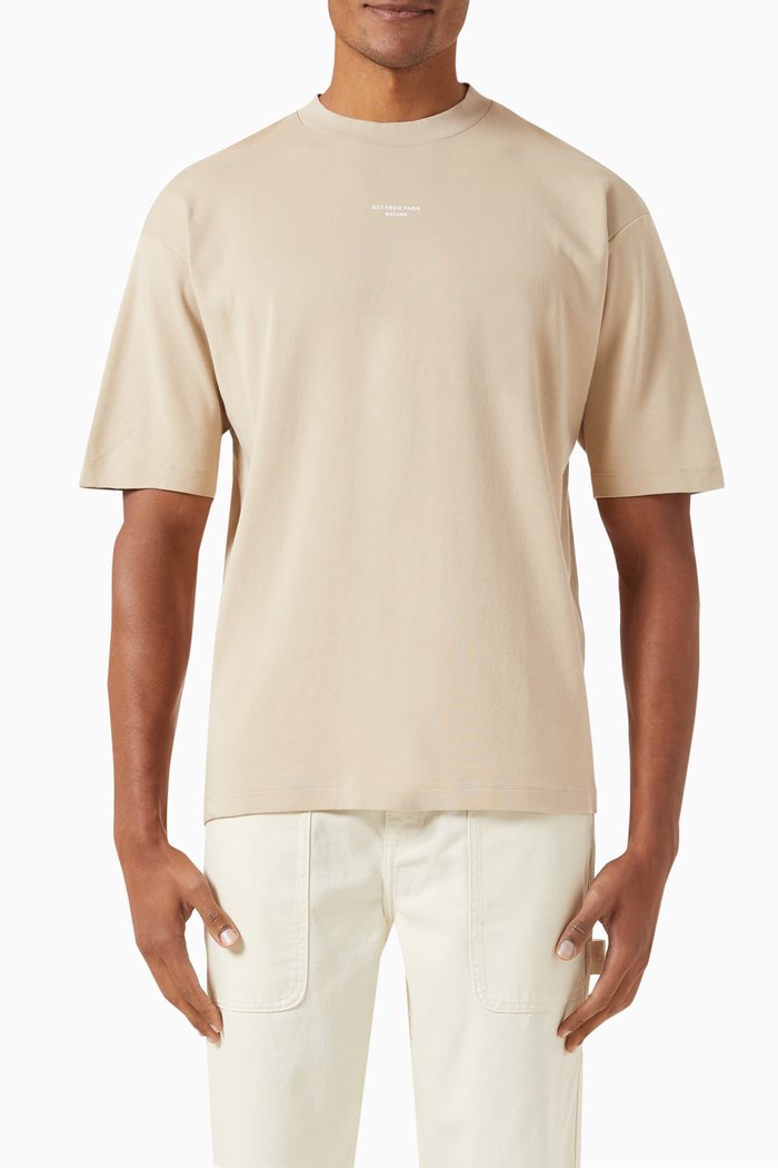 

Le T-Shirt Slogan in Cotton Interlock, Neutral
