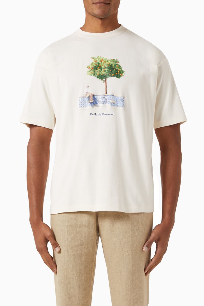 

Le T-Shirt Oranger in Cotton Interlock, Neutral