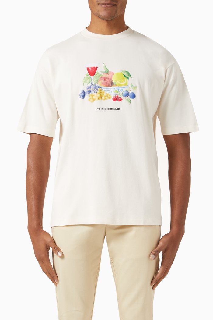 

Le T-Shirt Vase à Fruits in Cotton Interlock, Neutral