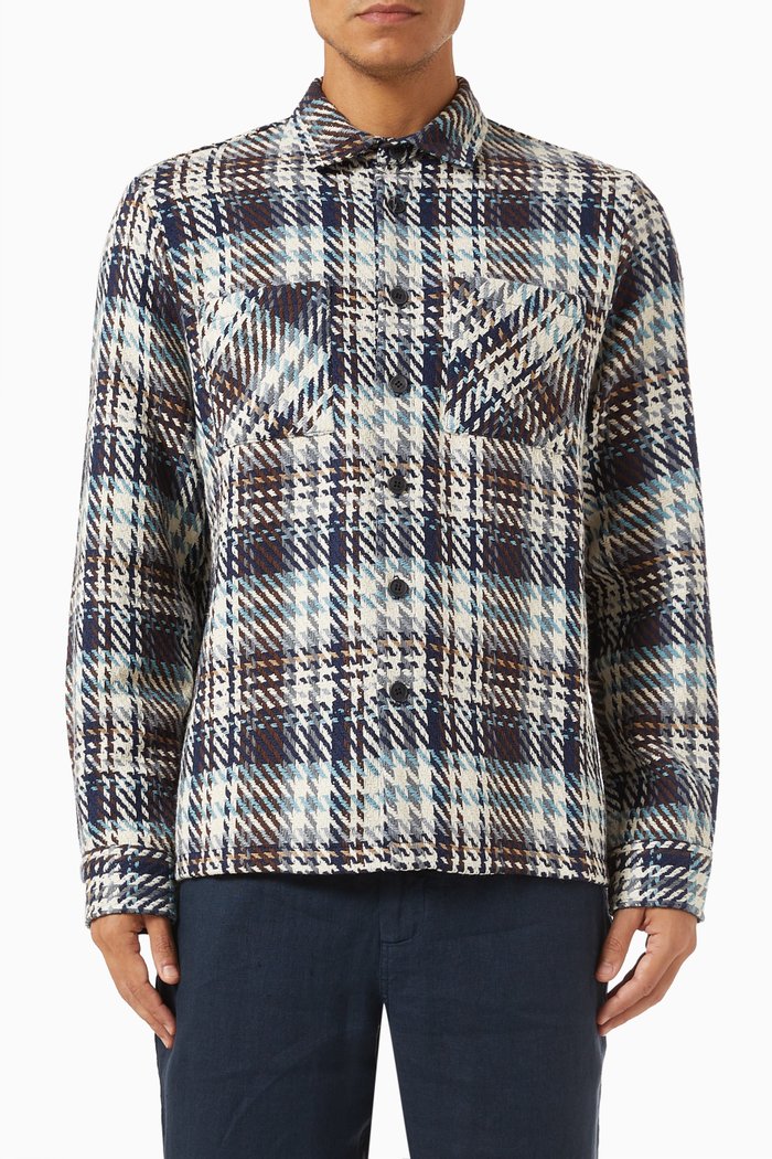 

Whiting Overshirt in Recycled Cotton Blend, Multicolour