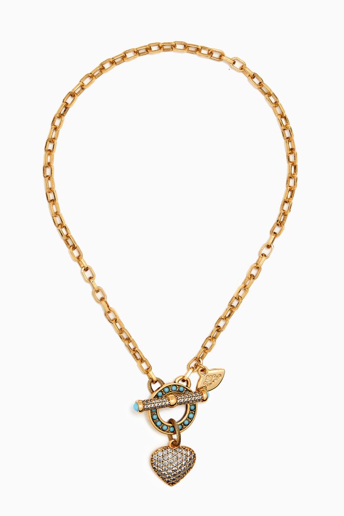 

Ramon Necklace in Gold-plated Brass, Blue