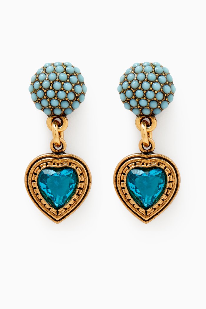 

Ora Earrings in Gold-plated Brass, Blue