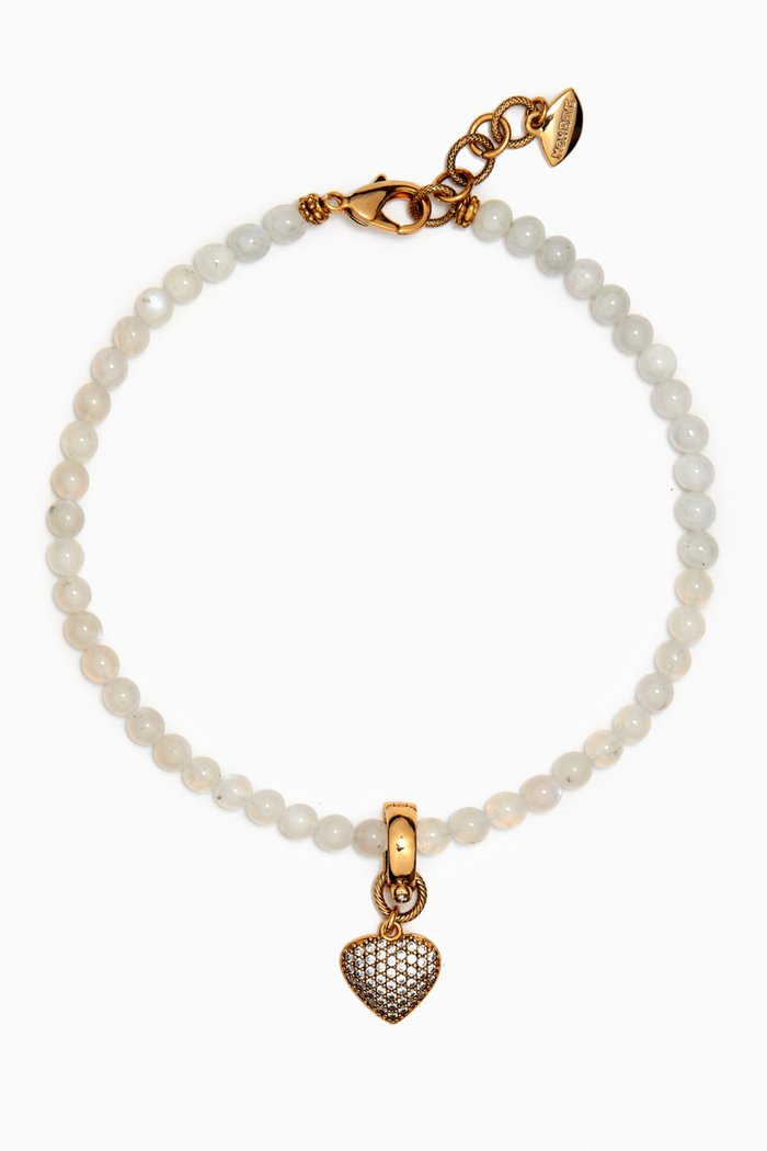 

Catherine Choker Necklace in Gold-plated Brass, White