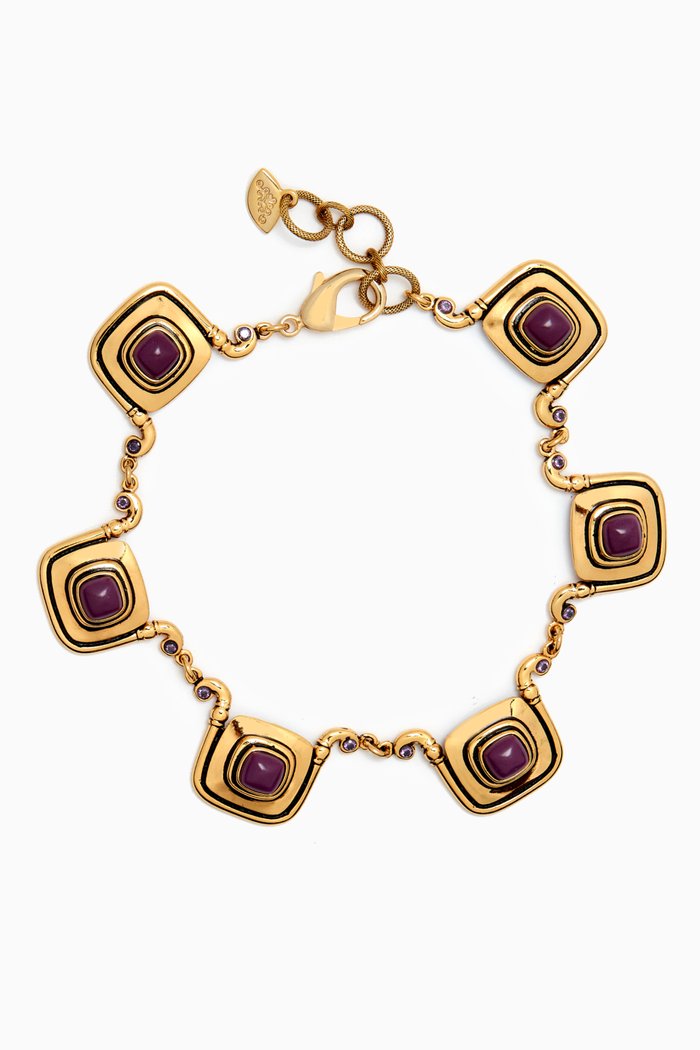 

Alexa Necklace in Gold-plated Brass, Purple