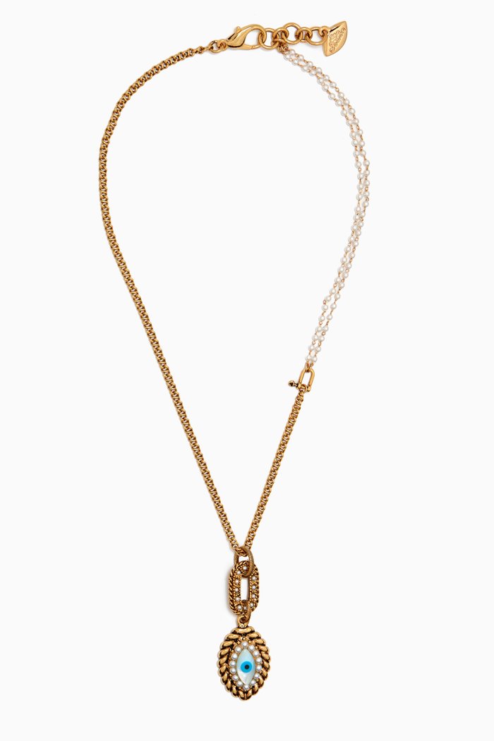 

All Timer Higone Evil Eye Necklace in Gold-plated Brass