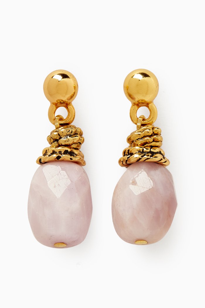 

Lilac Earrings in Gold-plated Brass, Purple