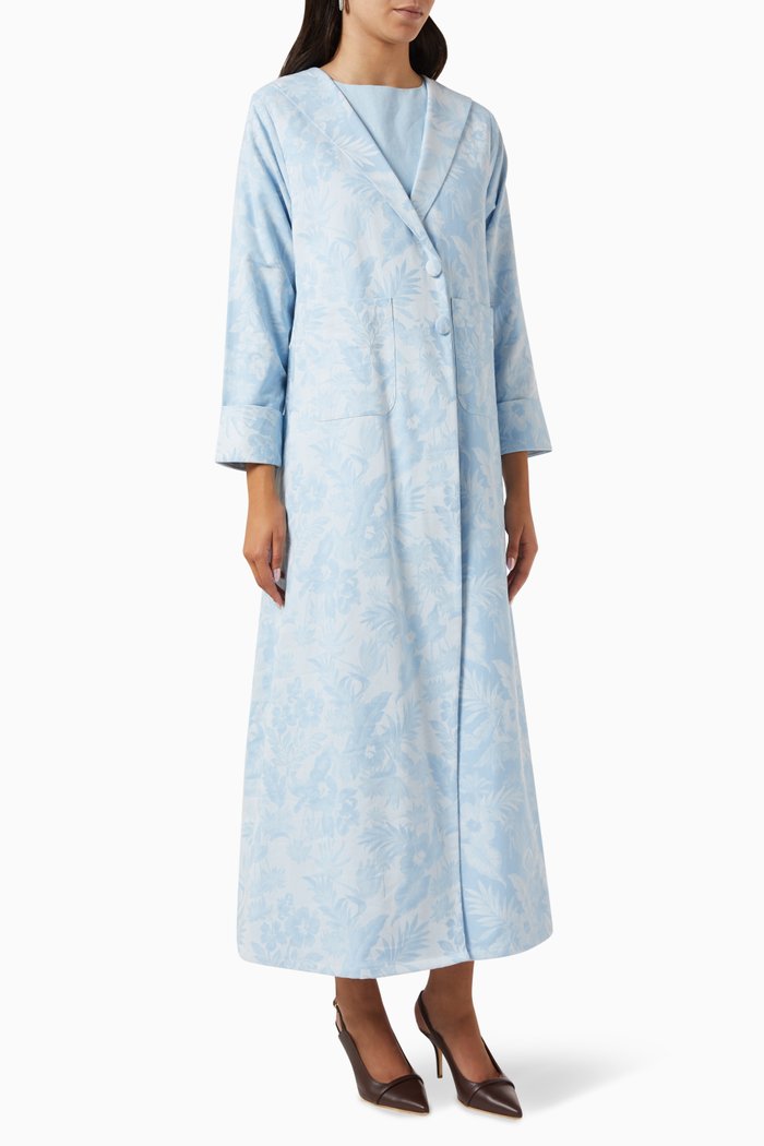 

3-piece She Means Business Abaya Set, Blue
