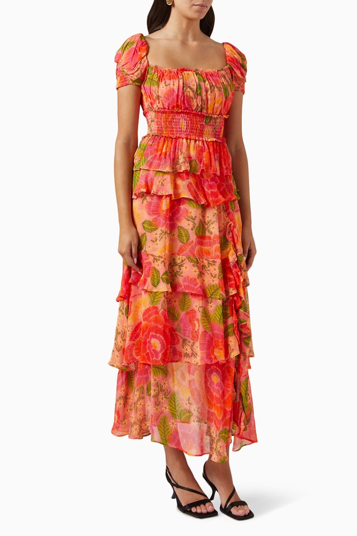 

Blooming Floral Maxi Dress, Pink