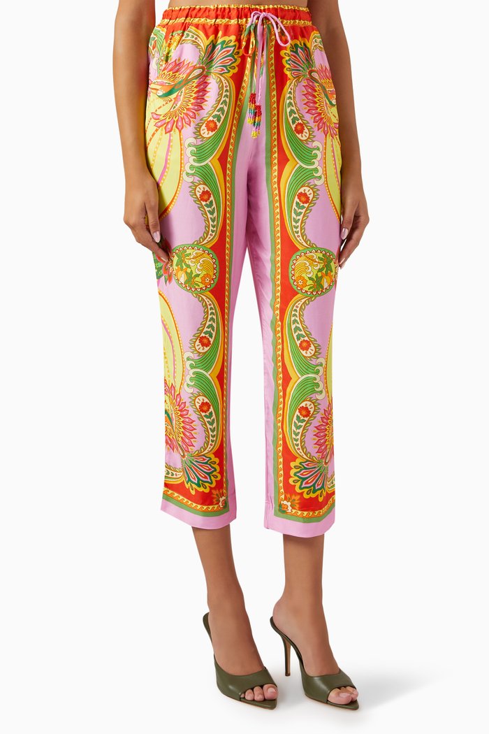 

Beach Toucans Scarf Pants, Multicolour