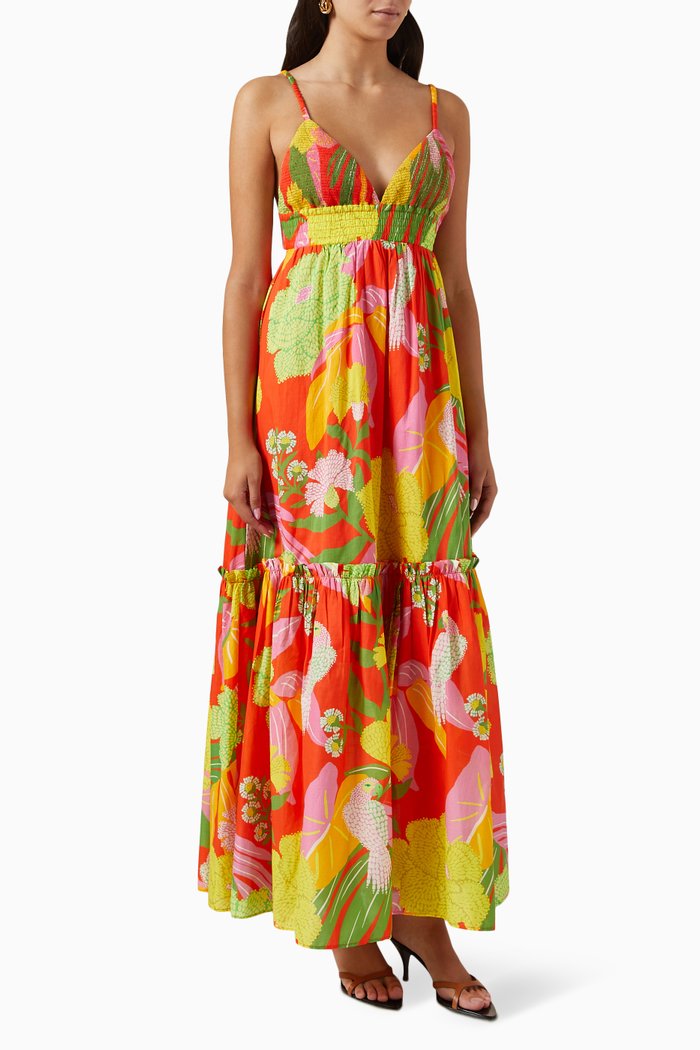 

Floral Maxi Dress, Red