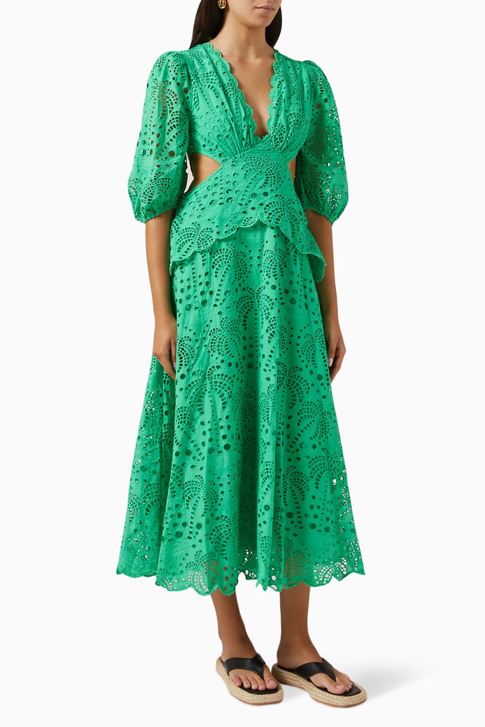 

Richelieu Midi Dress, Green