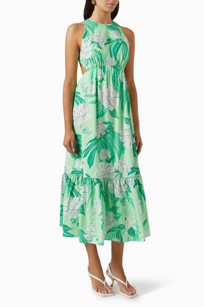 

Dewdrop Floral Maxi Dress, Green