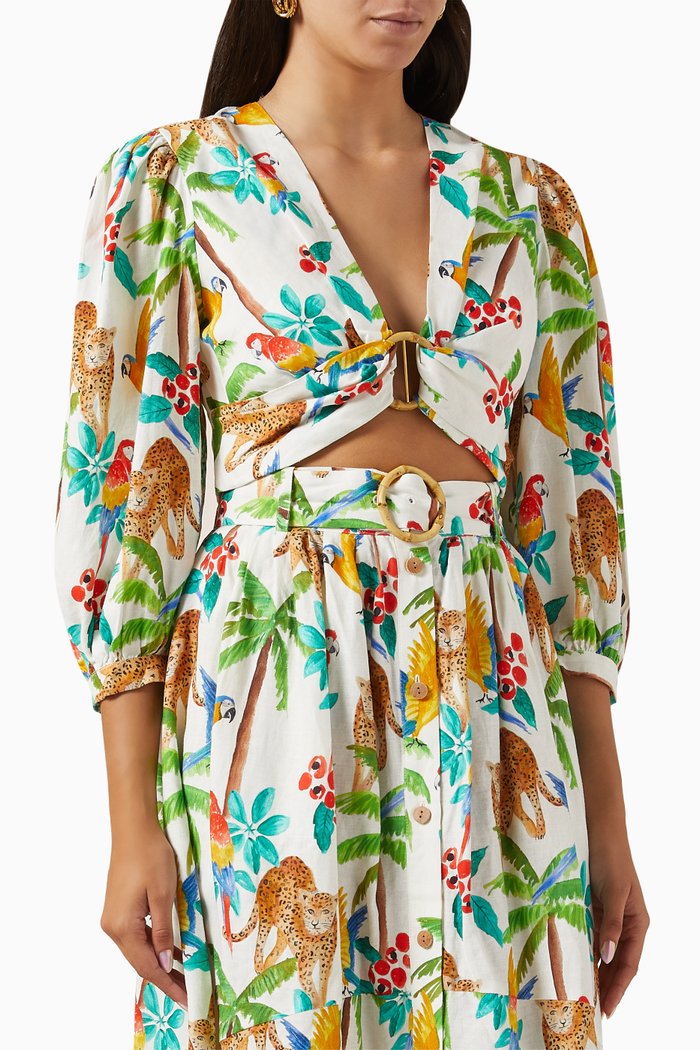 

Tropical Paradise Crop Top, Multicolour