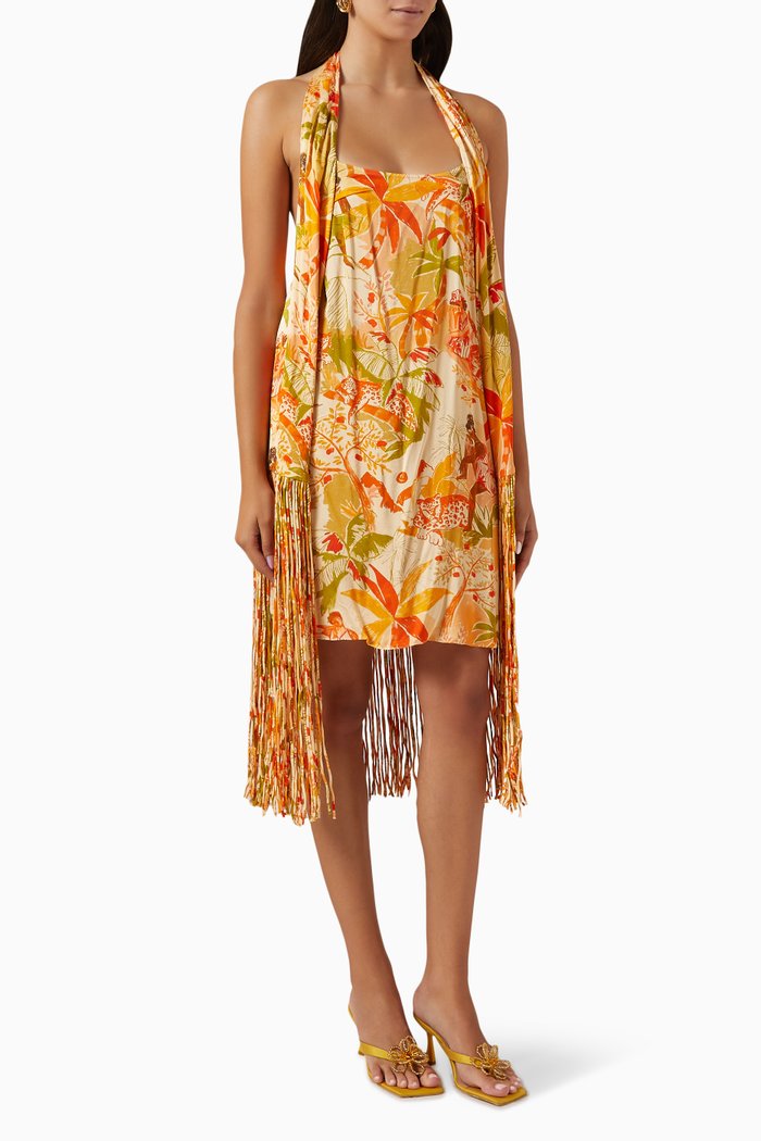 

Leopard Forest Mini Dress, Multicolour