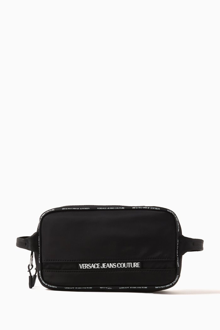 

Logo Wash Bag in Nylon Blend, Black