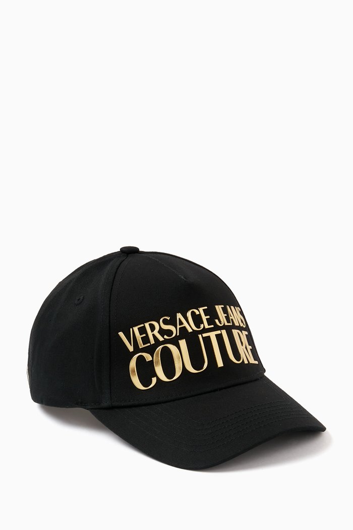 

Logo Baseball Cap in Cotton, Black