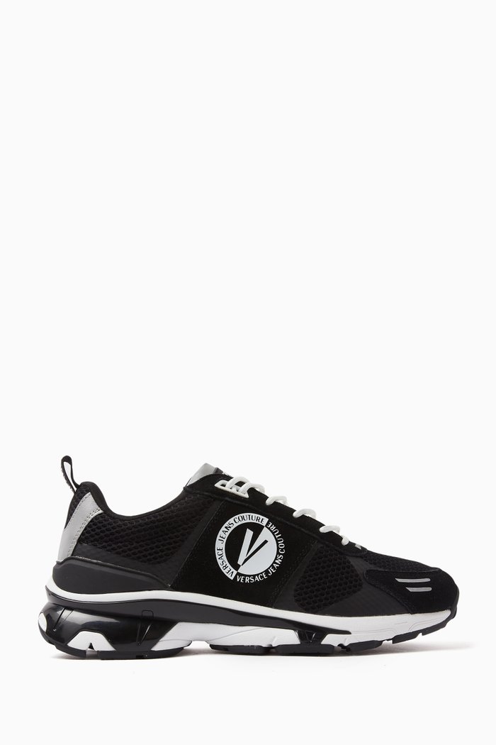 

Fondo Nabas Low-top Sneakers in Leather & Mesh, Black