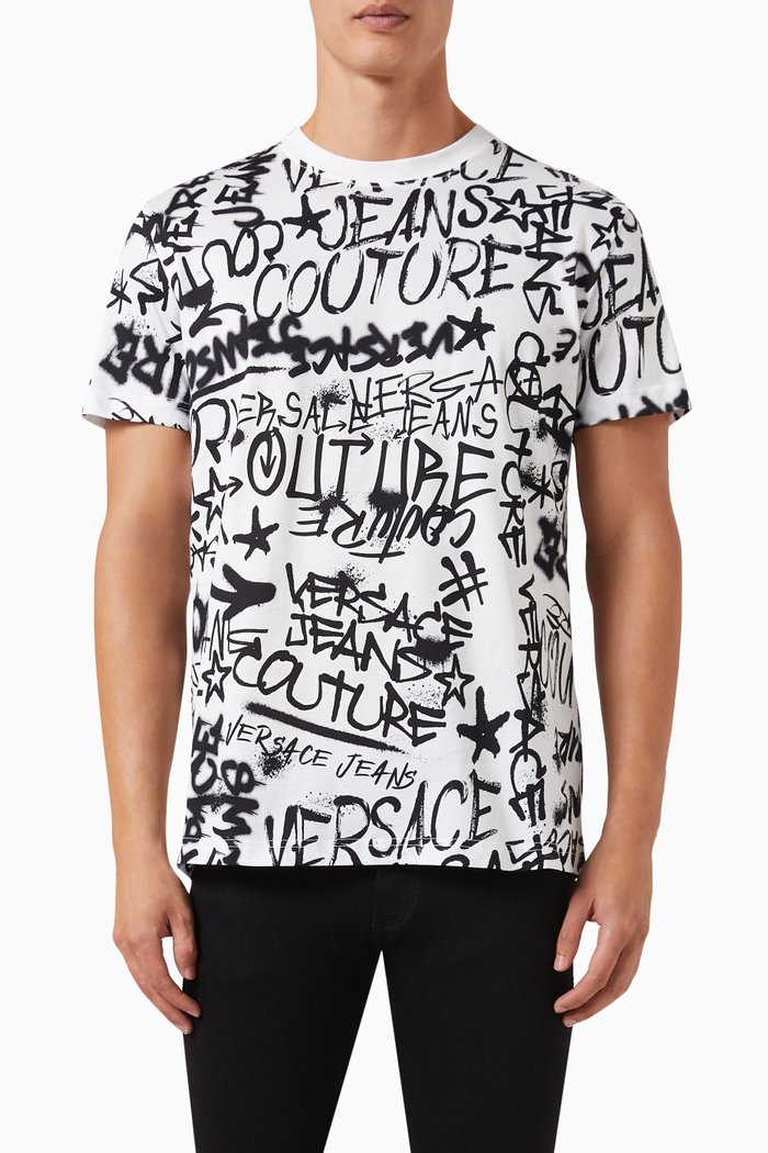 Logo T-shirt in Cotton Jersey, White