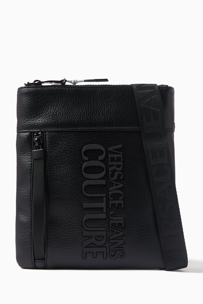 

Flat Bag in Faux Leather, Black