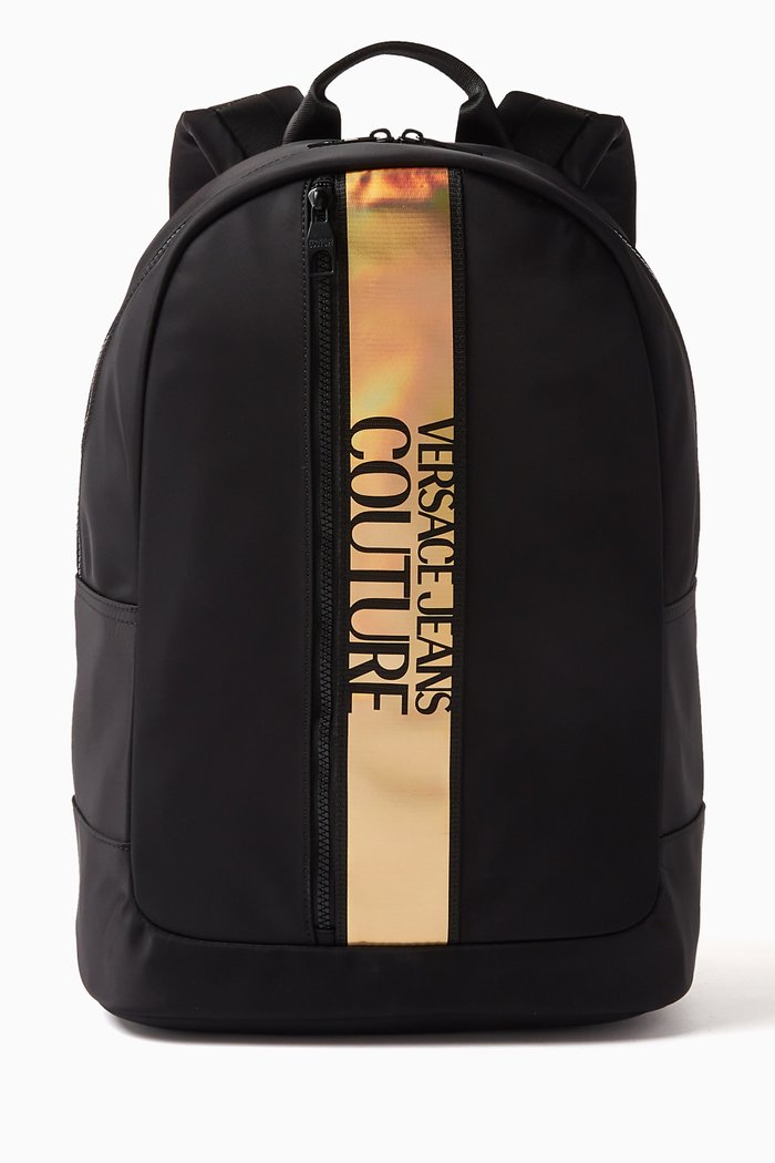 Range Iconic Logo Backpack in Nylon, Black