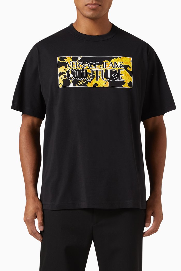 

Box Logo Couture Chain T-shirt in Cotton Jersey, Black
