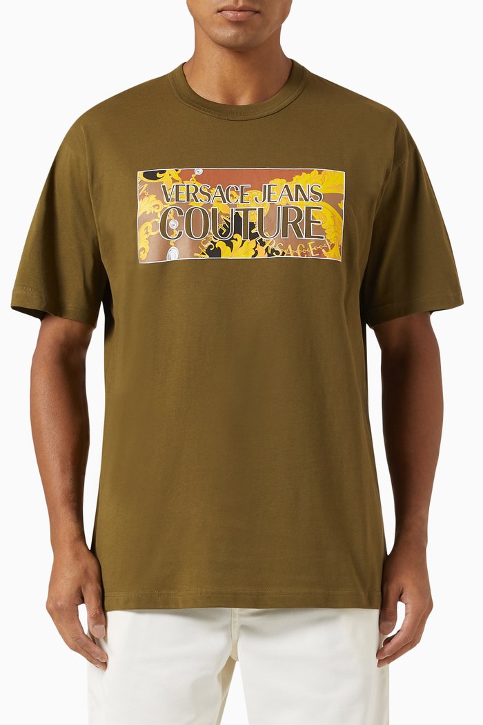 

Box Logo Couture Chain T-shirt in Cotton Jersey, Green