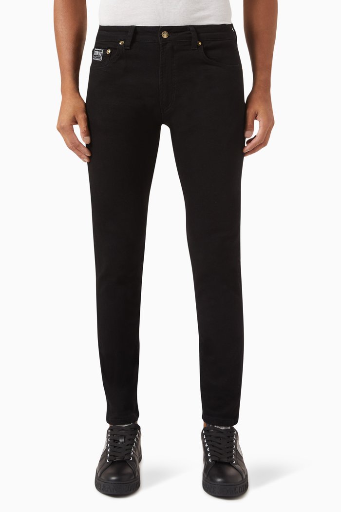 

Slim-fit Jeans in Denim, Black