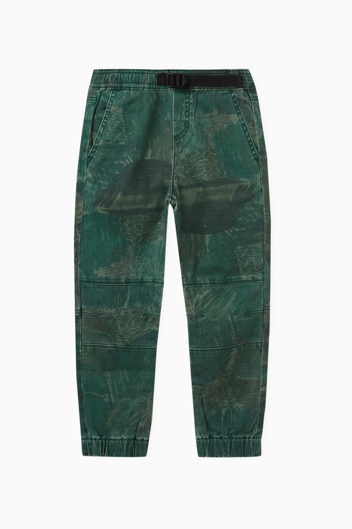

Scribble Print Jeans in Organic Cotton, Green