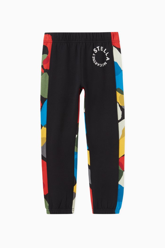 

Graphic-print Sweatpants in Cotton, Black