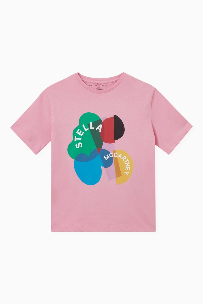 

Graphic Print T-Shirt in Organic Cotton, Purple